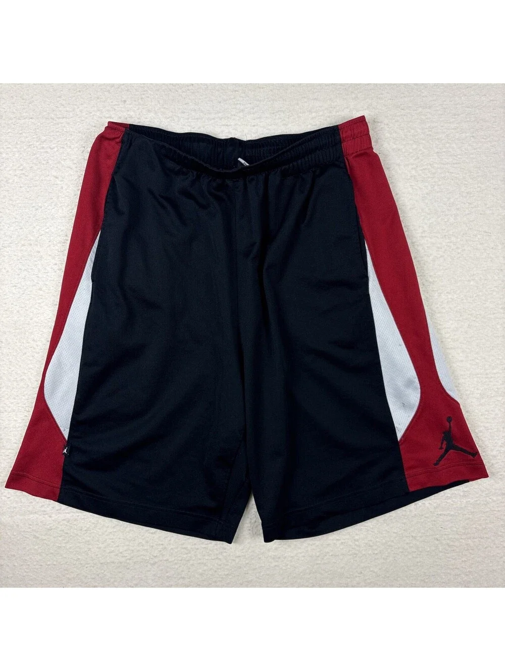 Vintage Y2K Nike Air Jordan Basketball Shorts Mens XXL Black Red Jumpman Baggy